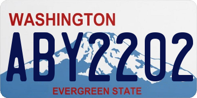WA license plate ABY2202
