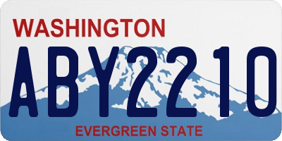 WA license plate ABY2210
