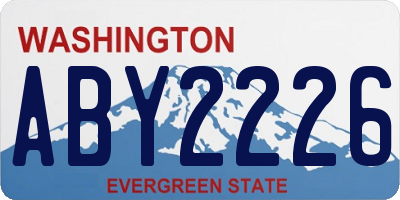 WA license plate ABY2226