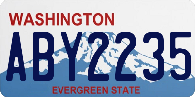 WA license plate ABY2235