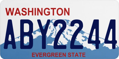 WA license plate ABY2244