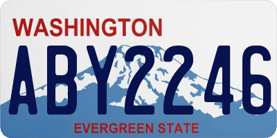 WA license plate ABY2246