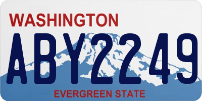 WA license plate ABY2249