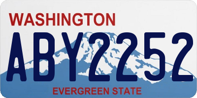WA license plate ABY2252