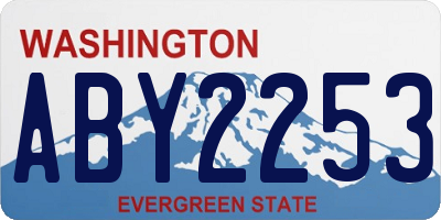 WA license plate ABY2253