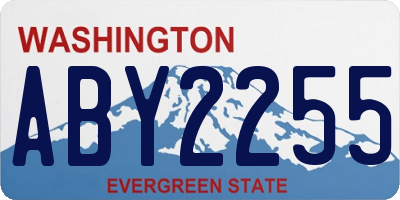 WA license plate ABY2255