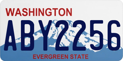 WA license plate ABY2256