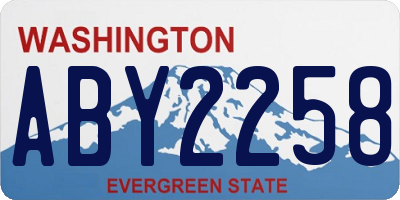 WA license plate ABY2258
