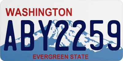 WA license plate ABY2259