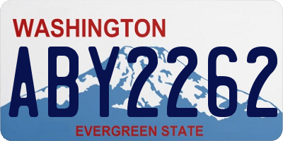 WA license plate ABY2262