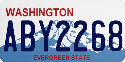 WA license plate ABY2268