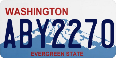 WA license plate ABY2270
