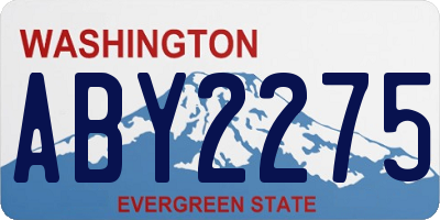 WA license plate ABY2275