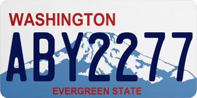 WA license plate ABY2277