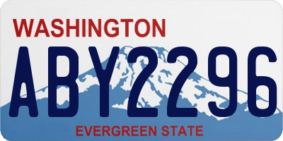 WA license plate ABY2296