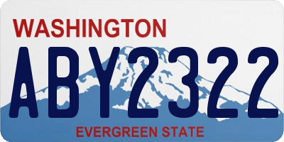 WA license plate ABY2322