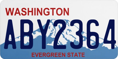 WA license plate ABY2364