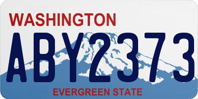 WA license plate ABY2373