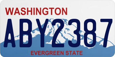 WA license plate ABY2387