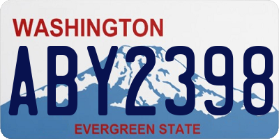 WA license plate ABY2398