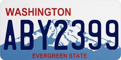 WA license plate ABY2399