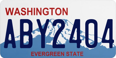 WA license plate ABY2404