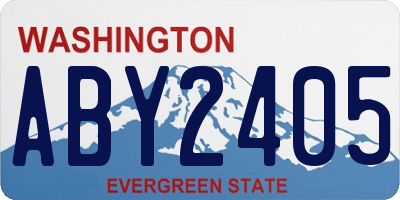WA license plate ABY2405