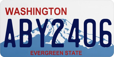 WA license plate ABY2406