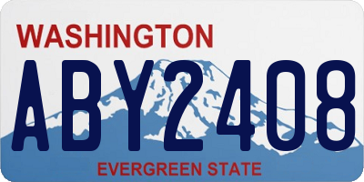 WA license plate ABY2408
