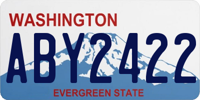 WA license plate ABY2422