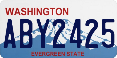 WA license plate ABY2425