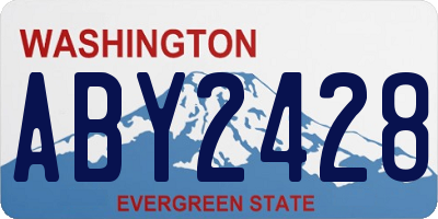 WA license plate ABY2428