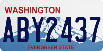 WA license plate ABY2437