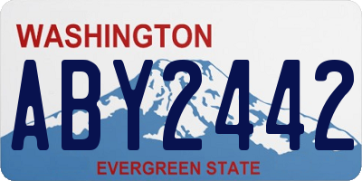 WA license plate ABY2442