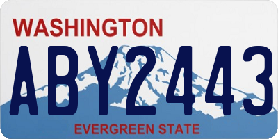 WA license plate ABY2443