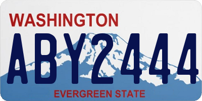WA license plate ABY2444