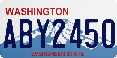 WA license plate ABY2450