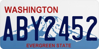 WA license plate ABY2452