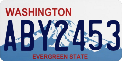 WA license plate ABY2453
