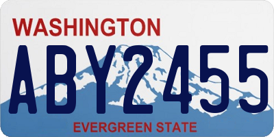 WA license plate ABY2455