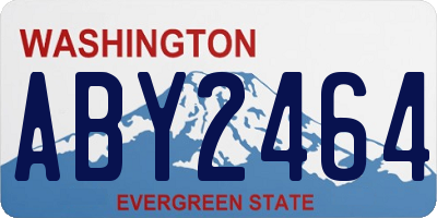 WA license plate ABY2464