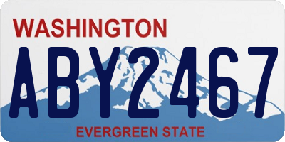WA license plate ABY2467