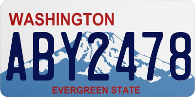 WA license plate ABY2478