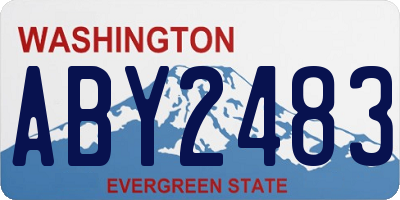 WA license plate ABY2483