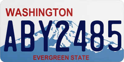 WA license plate ABY2485