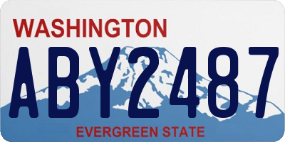 WA license plate ABY2487