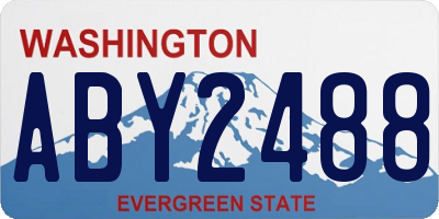 WA license plate ABY2488