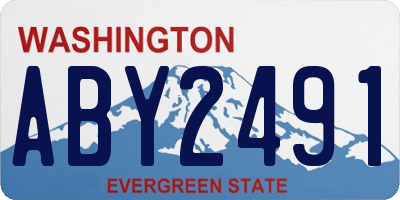 WA license plate ABY2491