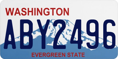 WA license plate ABY2496