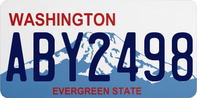 WA license plate ABY2498